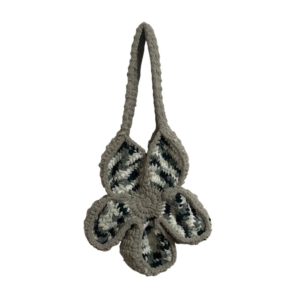 Crocheted flower bag